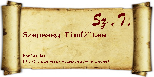 Szepessy Timótea névjegykártya